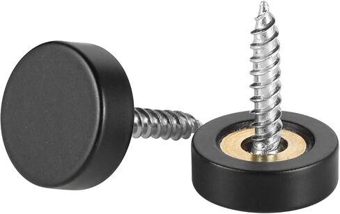40 PCS Screw Covers Caps (Solid Brass Construction) Mirror Screws Fasteners, 3/5" Diameter, Brushed Stainless Steel in Kuwait
