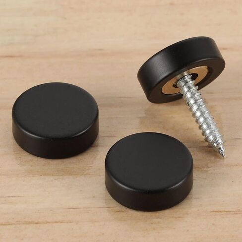 40 PCS Screw Covers Caps (Solid Brass Construction) Mirror Screws Fasteners, 3/5" Diameter, Brushed Stainless Steel in Kuwait