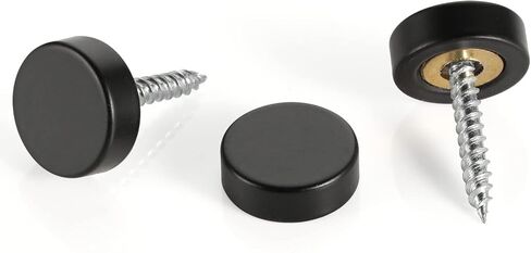 40 PCS Screw Covers Caps (Solid Brass Construction) Mirror Screws Fasteners, 3/5" Diameter, Brushed Stainless Steel in Kuwait