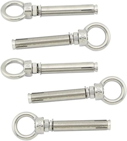 Yasorn M6 Open Cup Hook Expansion Screws Stainless Steel Ceiling Hook Bolts 5-Pack in Kuwait