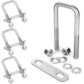 4Pack Square U-Bolts Stainless Steel U Bolts 2-1/16" Inner Width Boat Trailer Ubolts with Washers and Nuts, Replacement Parts and Accessories for Automobiles Trailer, Ski Boat, or Sailboat Trailer in Saudi Arabia