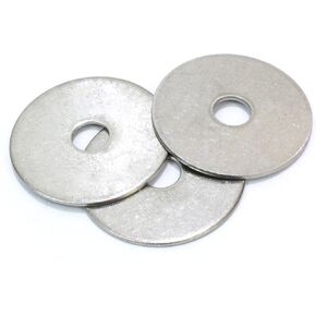 Bolt Dropper No. 10 x 1 Stainless Fender Washer, (100 Pack), 18-8 (304) Stainless Steel Flat Washer, 0.219" ID x 1" OD x 0.050" Thick, Plain Finish Metal Washer by Bolt Dropper in Saudi Arabia