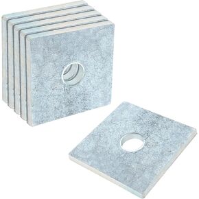 6 Pack 3⅛" x 3⅛" Bearing Plate Square Strut Channel Washer, Carbon Steel Galvanized, Thickness 5.6mm, Hole Diameter 3/4" in Saudi Arabia