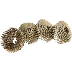findmall 7200 Count Coil Roofing Nails 1-1/4-Inch x .120-Inch 15-Degree Round Head Wire Weld Collated Smooth Shank Electro Galvanized Coil Roofing Nails for Roofs Lathing and Sheathing Materials