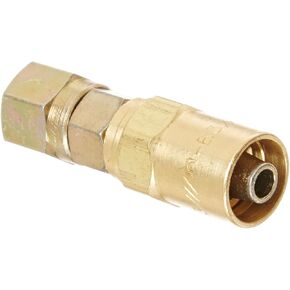 Eaton Hansen 720B3 Brass Compression Swivel Nut Hose Clamp with Steel Female Insert, 1/4" Hose ID, 1/2" Hose OD, 7/16"-20 Straight Thread in Kuwait