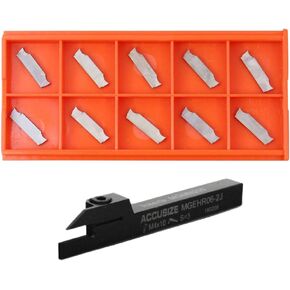 Accusize Industrial Tools 3/8" x 3/8'' حامل قطع، أداة فراق، Mgehr06-2 من 2387-2003 مع 10 إدراجات كربيد لقطع الألومنيوم in Kuwait