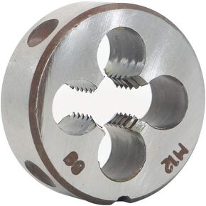 HSS 3mm X 0.5 Metric Right Hand Round Die, Machine Thread Die M3 X 0.5mm Pitch for Mold Machining, Alloy Steel, It Can Process Steel, Cast Iron, Copper And Aluminum.