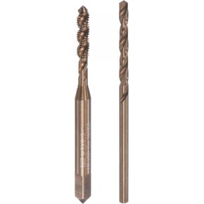 uxcell M3 x 0.5 Spiral Flute Tap and 2.5mm Twist Drill Bit Set, Metric M35 Cobalt High Speed Steel Machine Threading Screw Thread Tap Tool for Stainless Steel in Kuwait