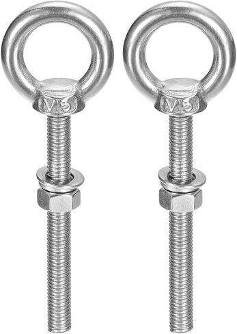uxcell Lifting Eye Bolt, 1 Set M14 x 120mm Eye Bolt with Nut Washer 304 Stainless Steel Shoulder Lifting Ring Eye Bolt for Hanging Item in Kuwait