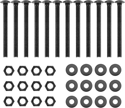 SPARKWHIZ 1/2 in. x 6 in. Carriage Bolt Kit Includes 12 Bolts, 12 Washers, and 12 Nuts in Kuwait
