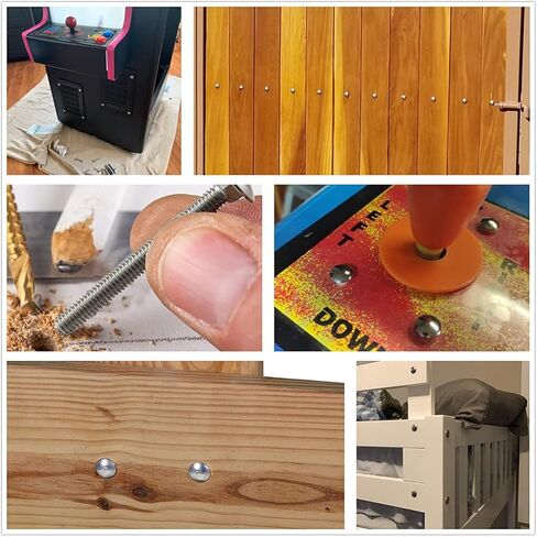 MroMax 10PCS Carriage Bolts M6x30mm Half Round Head Square Neck Bolt Fasteners 304 Stainless Steel Neck Carriage Bolt Silver Tone in Kuwait