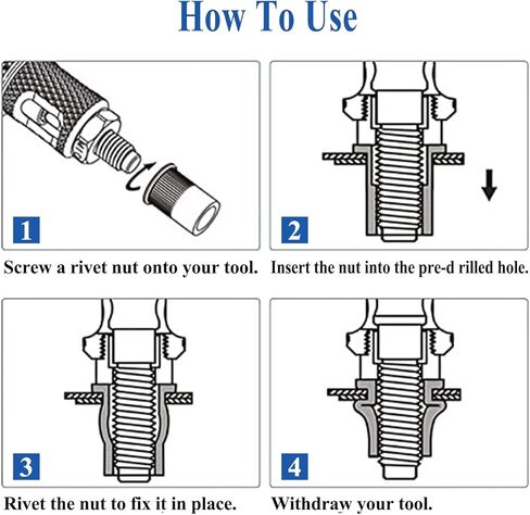 500 قطعة مجموعة صواميل البرشام SAE، تشكيلة صواميل البرشام 6#-32، 8#-32، 10#-24، 1/4"-20، 5/16"-18، 3/8"-16، 1/2"- 13، UNC الكربون الصلب الزنك مطلي الانتهاء من رأس مسطح الخيوط إدراج برشام المكسرات مجموعة in Kuwait