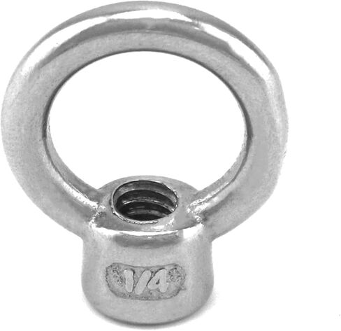 صامولة رفع العين من QWORK، 4 عبوات، 1/4 بوصة من الفولاذ المقاوم للصدأ بدرجة بحرية UNC 316 in Kuwait