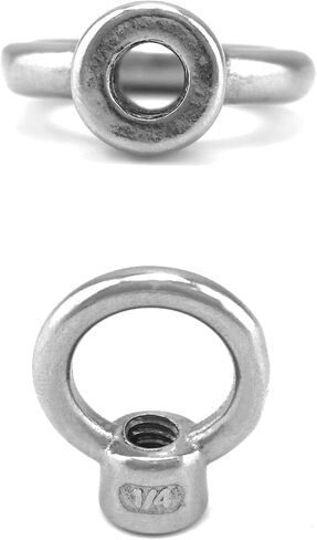 صامولة رفع العين من QWORK، 4 عبوات، 1/4 بوصة من الفولاذ المقاوم للصدأ بدرجة بحرية UNC 316 in Kuwait