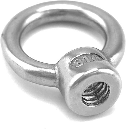 صامولة رفع العين من QWORK، 4 عبوات، 1/4 بوصة من الفولاذ المقاوم للصدأ بدرجة بحرية UNC 316 in Kuwait