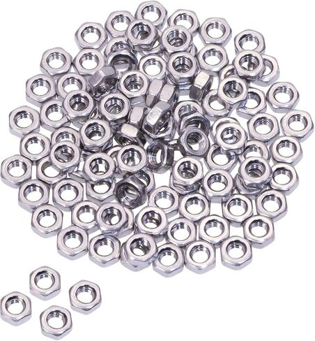 Shapenty 100PCS 3mm Small Stainless Steel Female Thread Hex Screw Nut Fastener Tool, M3 in Saudi Arabia