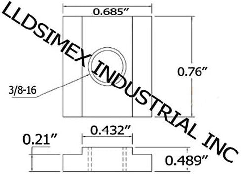 4PC Set T-Slot Nut Black Oxide Finish 3/8-16 Threads Table Slot 7/16 in Saudi Arabia