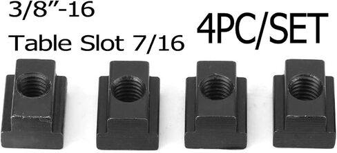 4PC Set T-Slot Nut Black Oxide Finish 3/8-16 Threads Table Slot 7/16 in Saudi Arabia