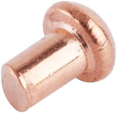 Aicosineg Solid Rivet,50Pcs T Shape Round Head Copper Solid Rivets M3 Round Head Fastener for Electrical Applications Copper Finish Copper Tone 0.12"Dia x 0.47"Length in Kuwait