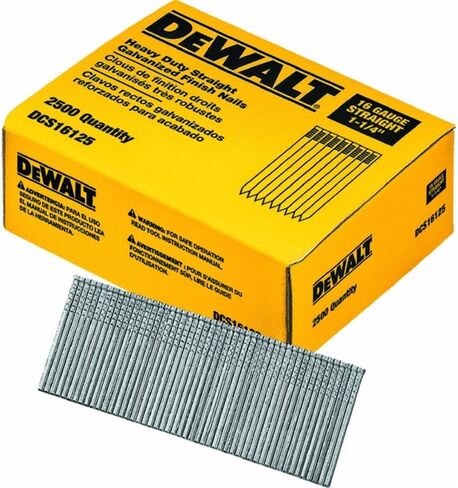 أظافر DEWALT النهائية، 1-1/4 بوصة، 16 جيجا، 2500 حزمة (DCS16125) (قد تختلف التعبئة) in Kuwait