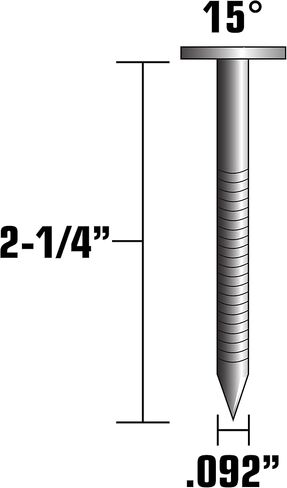 Metabo HPT Siding Nails | 2-1/4 in. x .092 in. | Wire Coil, Ring, Electro-Galvanized, Round Head | 3,600 Count | 13338HPT in Saudi Arabia