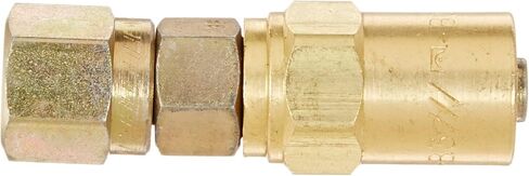 مشبك خرطوم دوار من النحاس من Eaton Hansen 720B3 مع حشوة أنثى من الفولاذ، معرف خرطوم 1/4 بوصة، خرطوم OD 1/2 بوصة، 7/16 بوصة -20 خيط مستقيم in Kuwait