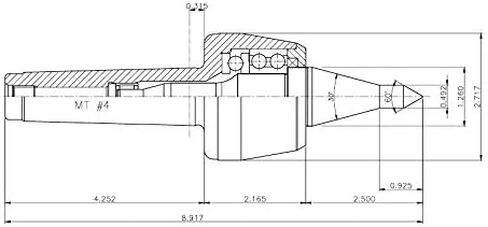 [GG] MT3 CNC High Speed Live Center ; Extended A Type (3BNL30A:015003) in Kuwait