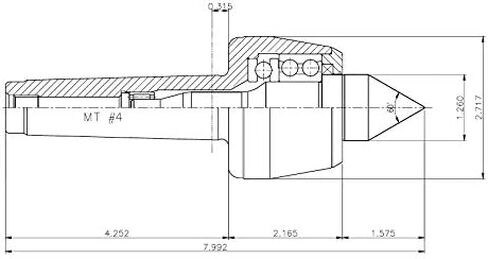 [GG] مركز MT4 CNC عالي السرعة المباشر؛ النوع القياسي 60 درجة (4BN:011004) in Kuwait