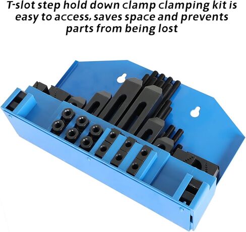 58pc T-slot Clamping Kit Sets of Fixtures, Pro-Series 1/2 T-Slot Step Hold Down Clamp Clamping Kit 3/8-16 Stud Clamping Kit Mill Machinist Set in Kuwait