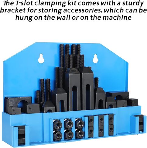 58pc T-slot Clamping Kit Sets of Fixtures, Pro-Series 1/2 T-Slot Step Hold Down Clamp Clamping Kit 3/8-16 Stud Clamping Kit Mill Machinist Set in Kuwait