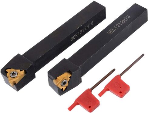 1/2 "2 قطعة SEL1212H16 + SER1212H16 أداة حامل CNC موضوع تحول حامل + 2 قطعة 16ER/IR AG60 كربيد خيوط إدراج مع وجع لأداة مخرطة الموضوع in Kuwait