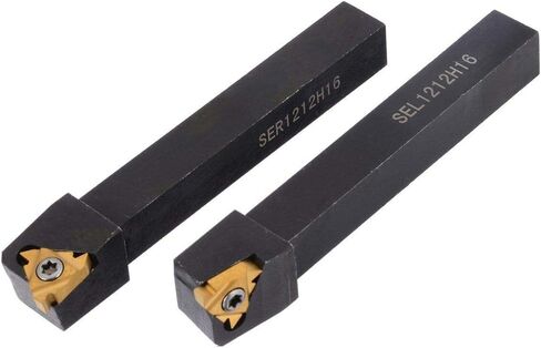 1/2 "2 قطعة SEL1212H16 + SER1212H16 أداة حامل CNC موضوع تحول حامل + 2 قطعة 16ER/IR AG60 كربيد خيوط إدراج مع وجع لأداة مخرطة الموضوع in Kuwait