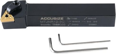 أدوات صناعية Accusize 3/4 بوصة × 5 بوصة الطول الكلي MtTJNR 12-3c حامل أدوات المخرطة مع إدراج TNMG33، اليد اليمنى، 2312-5008 in Saudi Arabia