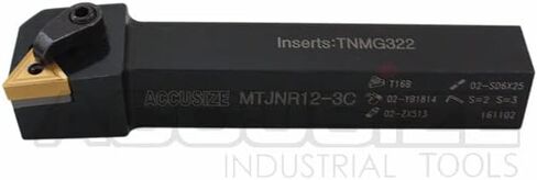 أدوات صناعية Accusize 3/4 بوصة × 5 بوصة الطول الكلي MtTJNR 12-3c حامل أدوات المخرطة مع إدراج TNMG33، اليد اليمنى، 2312-5008 in Saudi Arabia