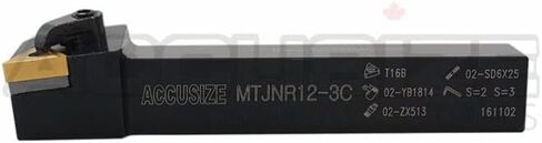 أدوات صناعية Accusize 3/4 بوصة × 5 بوصة الطول الكلي MtTJNR 12-3c حامل أدوات المخرطة مع إدراج TNMG33، اليد اليمنى، 2312-5008 in Saudi Arabia