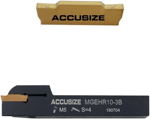 Accusize Industrial Tools 5/8'' x 5/8" Cut-Off Holder, Parting Tool, Mgehr10-3b of 2387-2005 with 10 Carbide Inserts for Cutting Steel 2387-0005ins in Saudi Arabia
