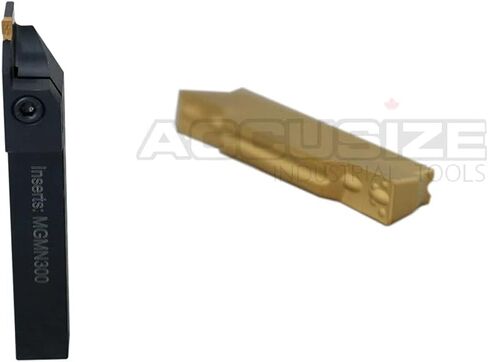 Accusize Industrial Tools 5/8'' x 5/8" Cut-Off Holder, Parting Tool, Mgehr10-3b of 2387-2005 with 10 Carbide Inserts for Cutting Steel 2387-0005ins in Saudi Arabia