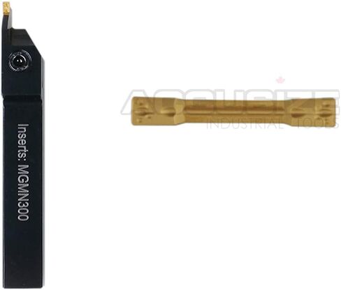 Accusize Industrial Tools 5/8'' x 5/8" Cut-Off Holder, Parting Tool, Mgehr10-3b of 2387-2005 with 10 Carbide Inserts for Cutting Steel 2387-0005ins in Saudi Arabia