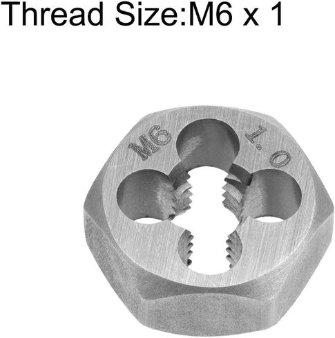 قالب إعادة اللولبة السداسي من Uxcell M10 × 1.5 درجة من الفولاذ الكربوني متري سداسي مستدق، درجة الدقة: 6 جرام in Saudi Arabia