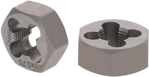 Auniwaig Hex Die M13 x 1.5 درجة من الفولاذ الكربوني، قالب إعادة الخيط السداسي المتري، قالب أنبوب مستدق مسدس، قالب خيط الآلة، لإصلاح الخيوط في الثقوب أو البراغي المقطوعة 1 قطعة in Kuwait