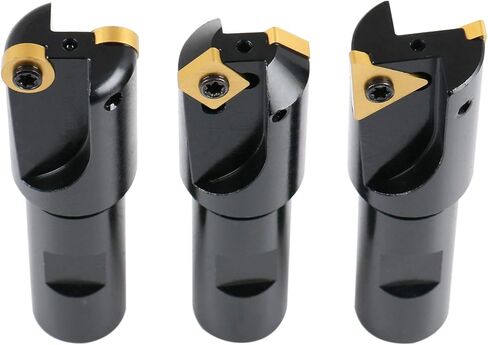 مجموعة مطحنة نهاية هوجر الصغيرة من 3 قطع من Accusize Industrial Tools، 45 درجة، 90 درجة ومطحنة 3/16r مع ساق 3/4 بوصة، رأس 1 بوصة، 0046-0700 in Saudi Arabia