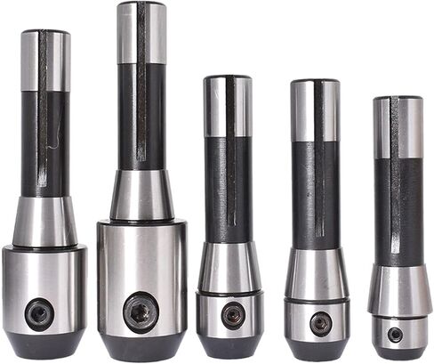 TINVHY 5-Pack R8 نهاية مطحنة مجموعة حامل سبيكة أداة 1/4 3/8 1/2 5/8 3/4 بوصة استبدال محول لآلات طحن نوع بريدجبورت in Kuwait