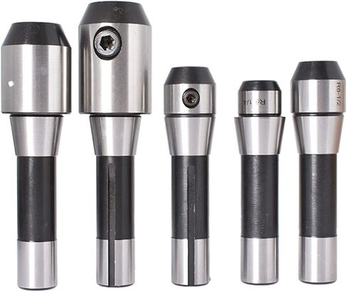 TINVHY 5-Pack R8 نهاية مطحنة مجموعة حامل سبيكة أداة 1/4 3/8 1/2 5/8 3/4 بوصة استبدال محول لآلات طحن نوع بريدجبورت in Kuwait