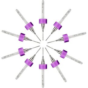TA-VIGOR Micro Drill Bit -10pcs 0.3mm PCB Drill Bits with 1/8 Inch Shank Tungsten Carbide Rotary Tool for Print Circuit Board/Stone/CNC Engraving in Kuwait