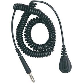 DESCO Brand 09680 سلك أرضي ملفوف، مقبس 4 مم، 12 بوصة، مع مقاوم in Kuwait