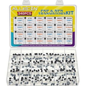 ALLECIN 24 القيم BJT الترانزستور كيت A1015 A733 C945 C1815 S8050 S8550 S9012 S9013 S9014 S9015 S9018 2N7000 2N2222 2N2907 2N3904 2N3906 2N5401 2N5551 BC327 BC337 BC547 BC550 BC557 BC560 الترانزستورات in Kuwait