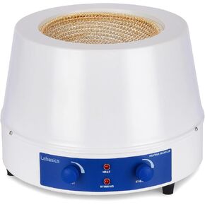 Labasics Heating Mantle, Adjustable Heating and Stirring Electromantles Electrothermal Lab Heating Mantle with Magnetic Stirrer 0-1400 RPM Temperature Control 110V/380℃ 250W, 500 ml in Saudi Arabia