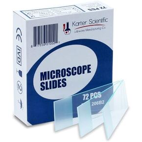Microscope Slides, Ground Edges, Frosted, 90 Corners, 3x1, Karter Scientific (Pack of 720)