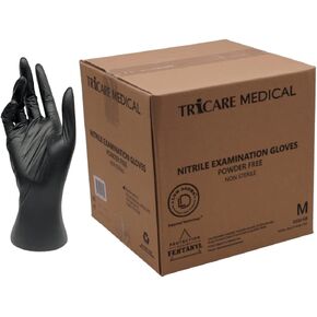 TRICARE MEDICAL Nitrile Exam Gloves, Low Derma, Chemo Drug Tested, Berry Black, 3.5 Mil in Kuwait