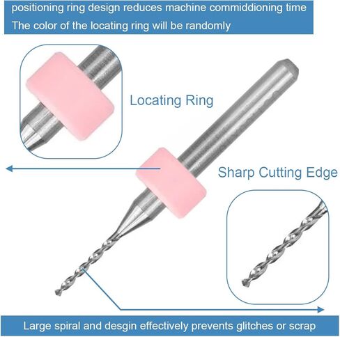 DKARDU PCB لقم الثقب 0.1-1.0 مم صغيرة من الكربيد الحلزوني الناي كربيد أداة النقش الدوارة للوحة دوائر PCB والمجوهرات CNC النقش بالطاقة، 40 قطعة in Kuwait